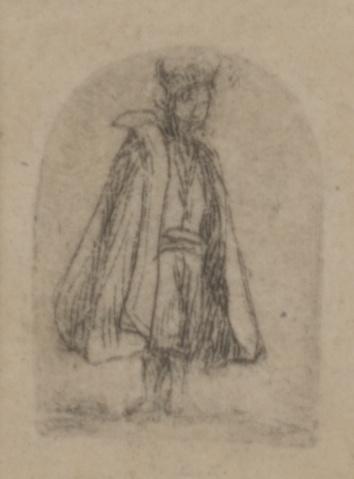  Jan Piotr Norblin de la Gourdaine, Szlachcic w kołpaku z piórem