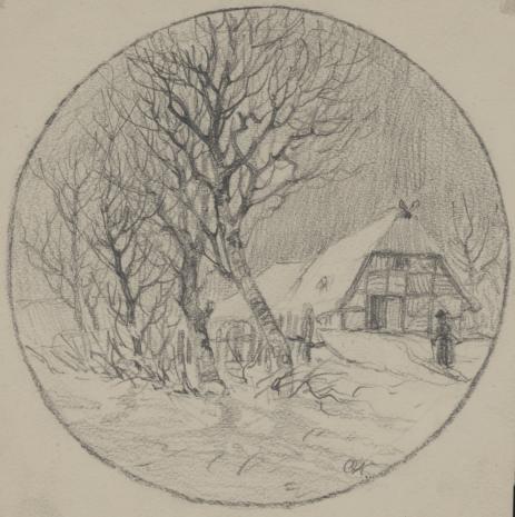  Otto Werner Henning von Kamecke, Krajobraz zimowy
