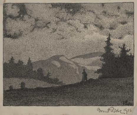  Ernst Pöche, Krajobraz górski