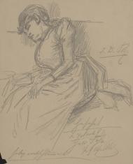 Szkic śpiącej kobiety