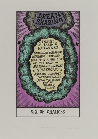  Suzanne Treister, HEXEN 2.0/Tarot/Six of Chalices - Dream Sharing / HEXEN 2.0/Tarot/ Szóstka Kielichów - Dzielenie się snami