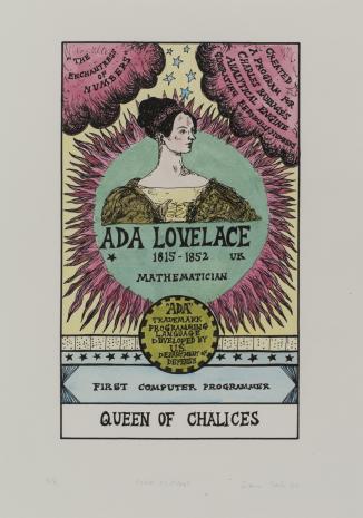  Suzanne Treister, HEXEN 2.0/Tarot/Queen of Chalices - Ada Lovelace / HEXEN 2.0/Tarot/Królowa Kielichów - Ada Lovelace