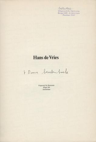  Hans de Vries, Artist book: ‘t Doole beestenboek (The Dead Animal Book)