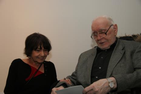 Magdalena Shummer (artystka, żona Wojciecha Fangora) i  Wojciech Fangor