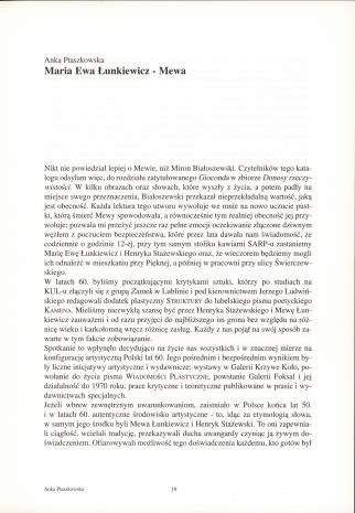 Maria Ewa Łunkiewicz-Rogoyska (1895-1967) : w setną rocznicę urodzin : Muzeum Sztuki w Łodzi, 13 grudnia 1995 - 24 marca 1996