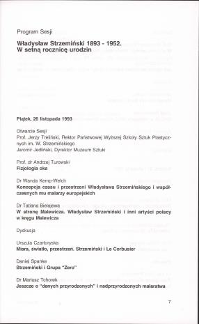 Władysław Strzemiński : 1893-1952 : materiały z sesji w Łodzi 26-27 listopada 1993 r.