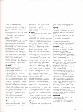 Lata Supports/Surfaces. Wystawa z kolekcji Centre Georges Pompidou  17 marca 1999 - 9 maja 1999
