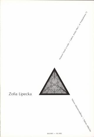 Zofia Lipecka : natura odzwierciedlona = nature réfléchie