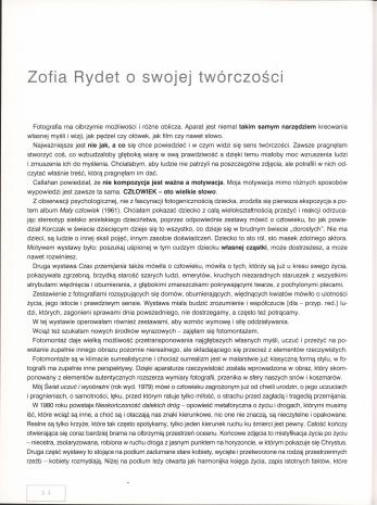 Zofia Rydet (1911-1997) : fotografie : Muzeum Sztuki w Łodzi : 2 czerwca 1999 - 31 lipca 1999