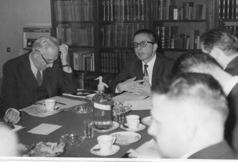 Od lewej prof. Ksawery Piwocki, dyr. Ryszard Stanisławski