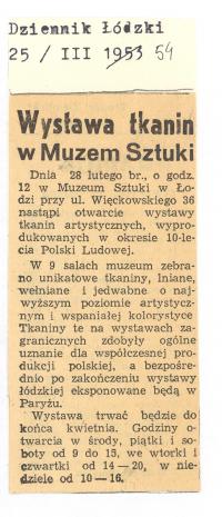 Wystawa tkanin w Muzeum Sztuki