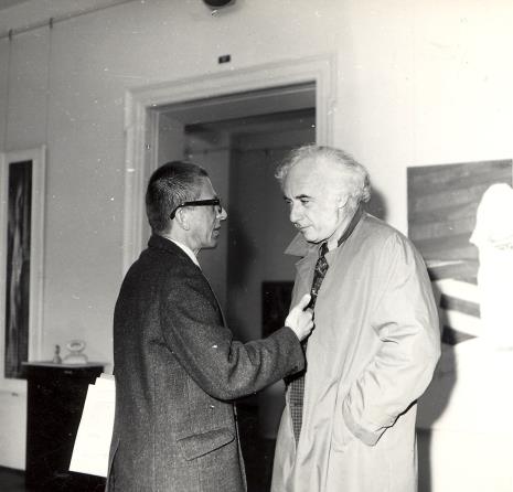 Dyr. Ryszard Stanisławski i prof. Peter Howard Selz (dyrektor Uniwersyteckiego Muzeum Sztuki w Berkeley)
