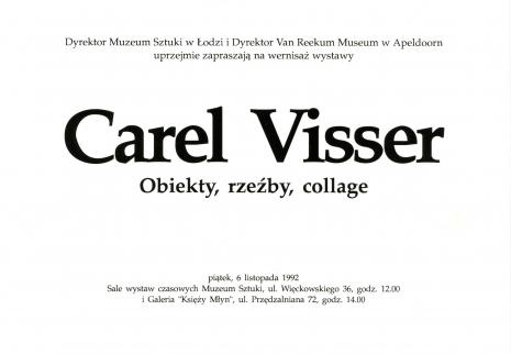 [Zaproszenie] Carel Visser. Obiekty, rzeźby, collage [...]
