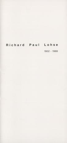 [Zaproszenie] Richard Paul Lohse 1902-1988 [...]