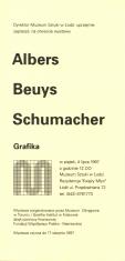 [Zaproszenie] Albers, Beuys, Schumacher. Grafika. [...]