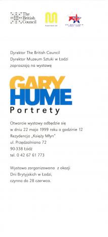 [Zaproszenie/Folder] Gary Hume. Portrety [...]