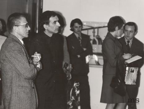 Od lewej dyr. Ryszard Stanisławski, Milan Grygar, w głębi red. Gustaw Romanowski (Głos Robotniczy)