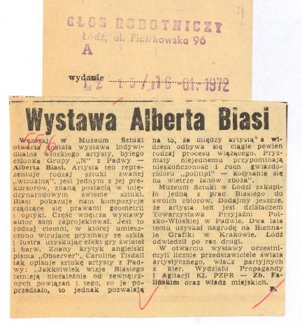 Wystawa Alberta Biasi