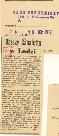 Obrazy Canaletta w Łodzi