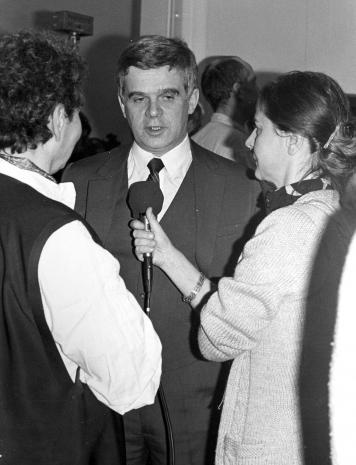 Od lewej Nina Adler, dr Jacek Ojrzyński, red. Krystyna Namysłowska (Polskie Radio)