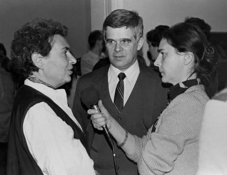 Od lewej Nina Adler, dr Jacek Ojrzyński, red. Krystyna Namysłowska (Polskie Radio)