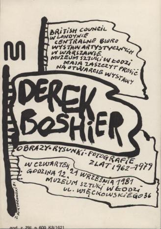 [Zaproszenie] Derek Boshier. Obrazy, rysunki, fotografie z lat 1962 - 1979 [...]