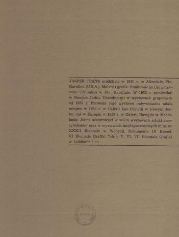 [Folder/Katalog] Jasper Johns. Litografie [...]