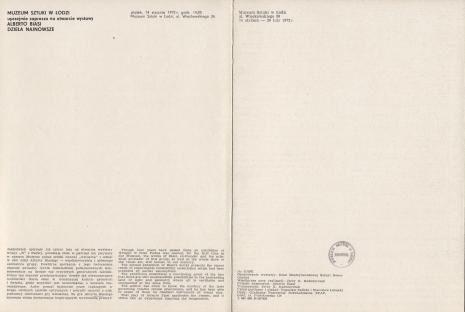 [Folder/Katalog] Alberto Biasi. Dzieła najnowsze [...]