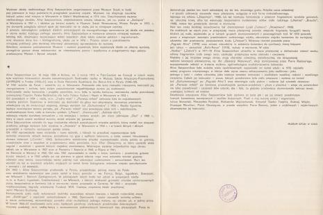 [Folder/Katalog] Alina Szapocznikow 1926-1973 [...]