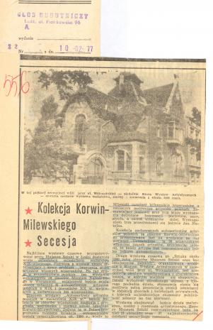 Kolekcja Korwin-Milewskiego; Secesja