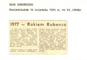 1977 - Rokiem Rubensa