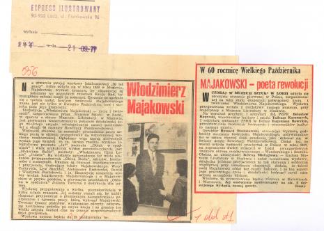 W 60 rocznicę Wielkiego Października. Majakowski - poeta rewolucji