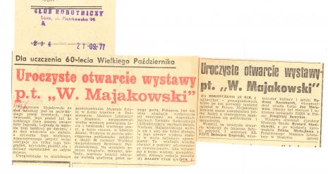 Dla uczczenia 60-lecia Wielkiego Października. Uroczyste otwarcie wystawy pt. 