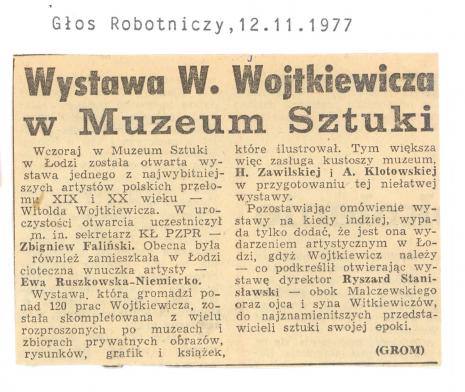 Wystawa W. Wojtkiewicza w Muzeum Sztuki