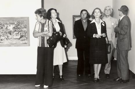 Od prawej dyr. Ryszard Stanisławski, R. Berger (Szwajcaria), Palma Bucarelli (dyr. Galleria Nazionale d'Arte Moderna di Roma)