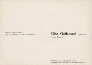 [Zaproszenie] Otto Gutfreund (1889-1927) Rzeźba-Rysunek [...]