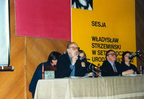 Prof. Andrzej Turowski (Uniwersytet w Djion), z prawej Ryszard Stanisławski