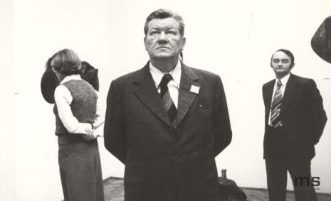 Z lewej Ryszard Brudzyński (wicedyrektor ms) i  Lucjan Motyka (kierownik Wydziału Kultury KC PZPR)