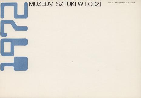 [Druk promocyjny]  Muzeum Sztuki w Łodzi 1972 [...]