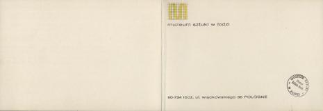 [Druk promocyjny]  Muzeum Sztuki w Łodzi 1978 [...]
