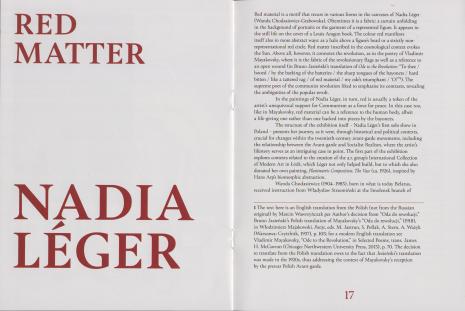 [Informator] Czerwona materia Nadia Leger/ Red matter Nadia Leger