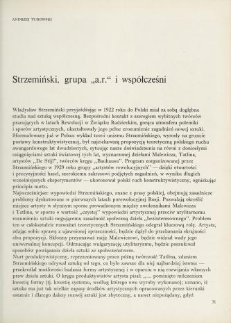 Andrzej Turowski. Strzemiński, grupa „a.r.