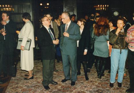 W środku Ryszard Stanisławski (b. dyrektor ms) i Moshe Kupferman