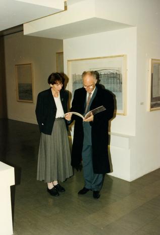 Anna Saciuk-Gąsowska (Dział Grafiki), Yona Fischer (kurator, Tel Aviv Museum of Art) 