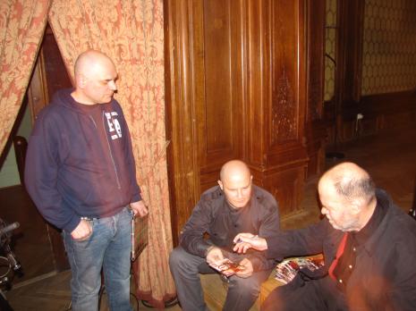 Krzysztof Lach, Marcin Pryt i David Thomas (Pere Ubu). Po koncercie
