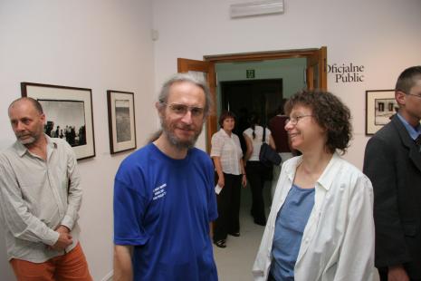 Od lewej Andrzej Chętko (artysta, pedagog ASP w Łodzi), prof. Stefan Czyżewski (PWSFTViT w Łodzi)