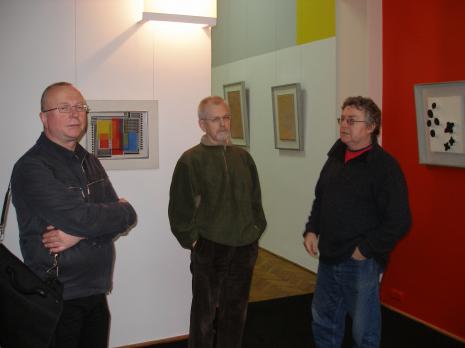 Jerzy Grzegorski i Adam Klimczak (Galeria Wschodnia), w środku Edward Łazikowski M.Ch.