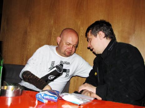 Artyści: Paweł Hajncel (Człowiek Motyl) i Artur Malewski