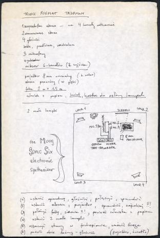 Zbiór dokumentów Grupy Kompozytorskiej KEW (1973-77): 
Notatki do utworu muzycznego pt. „Trzeci poemat tajemny”, lista potrzebnego sprzętu muzycznego, elektronicznego i rozmieszczenia go w przestrzeni. Nr inw. D.S. 51_3