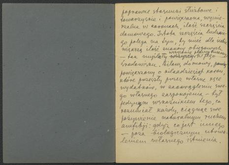 Władysław Strzemiński. Powieść, przed 1947. Rękopis. Zeszyt nr VI